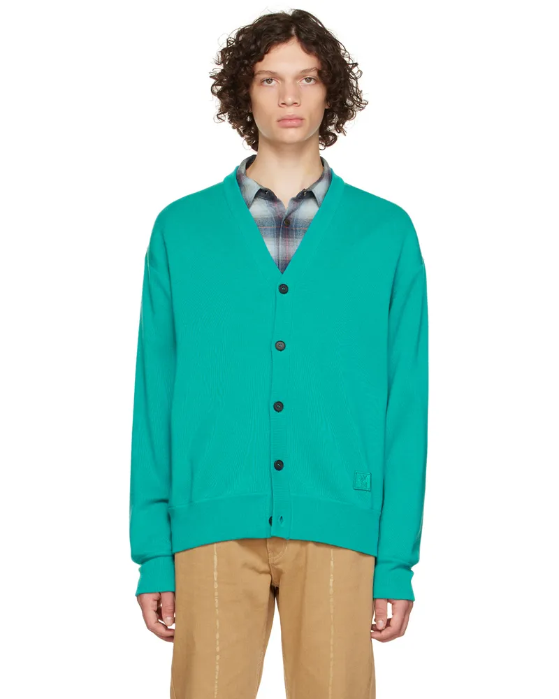 Wooyoungmi Blue Leather Label Cardigan 504l