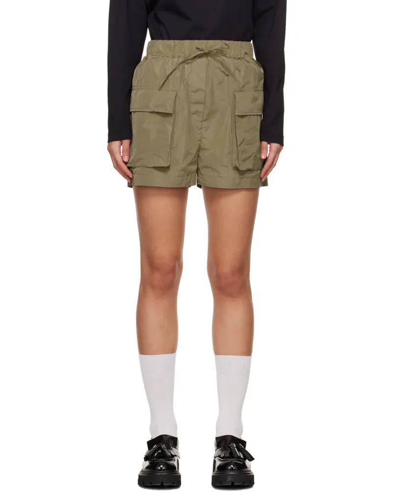 MSGM Khaki Drawstring Cargo Shorts 37