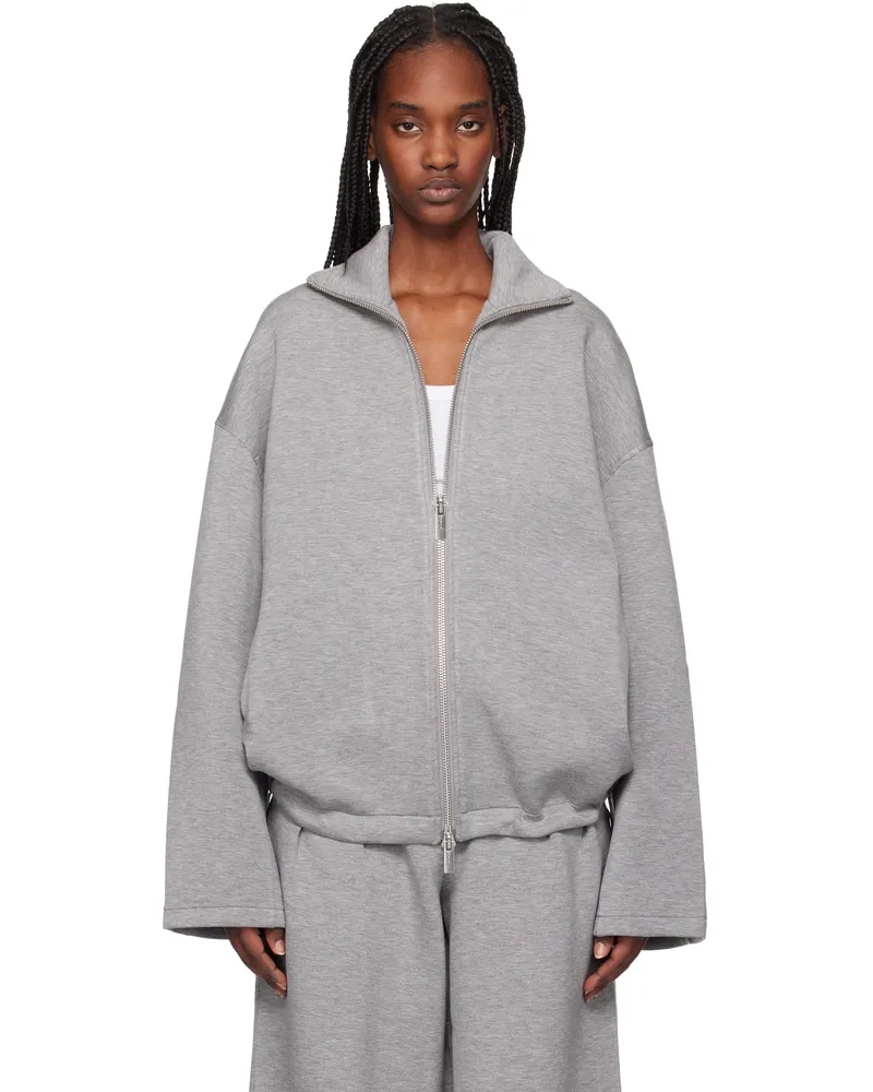 ROTATE Birger Christensen Gray Soft Zipped Jacket 1249