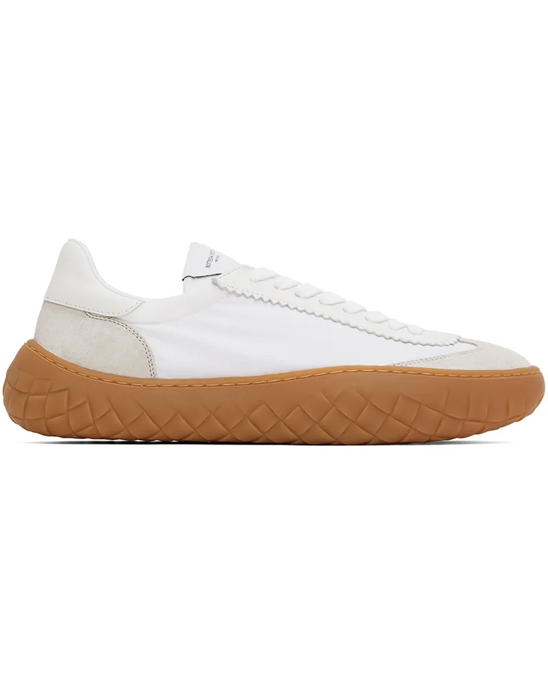 Bottega Veneta White Nylon & Suede Sneakers 9066