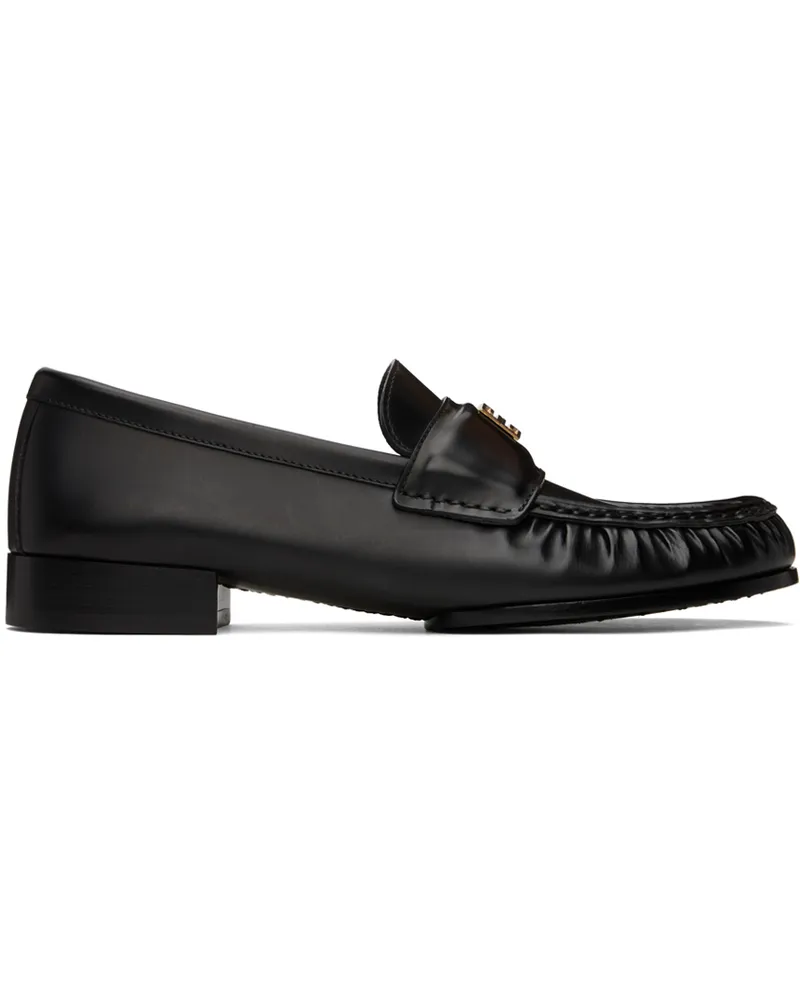 Givenchy Black 4G Leather Loafers 001-black