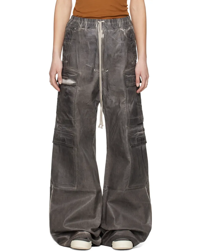 DRKSHDW by Rick Owens Gray Hollywood Double Jumbo Bela Denim Cargo Pants 78