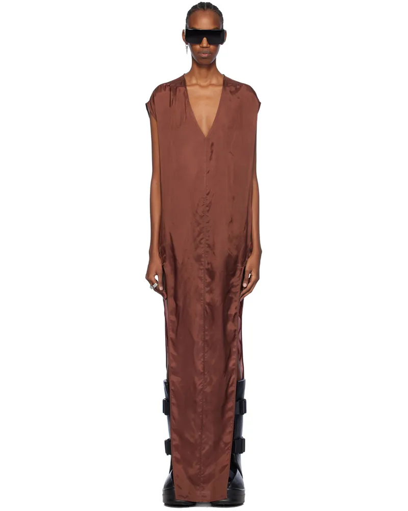 Rick Owens Brown Arrowhead Maxi Dress 73