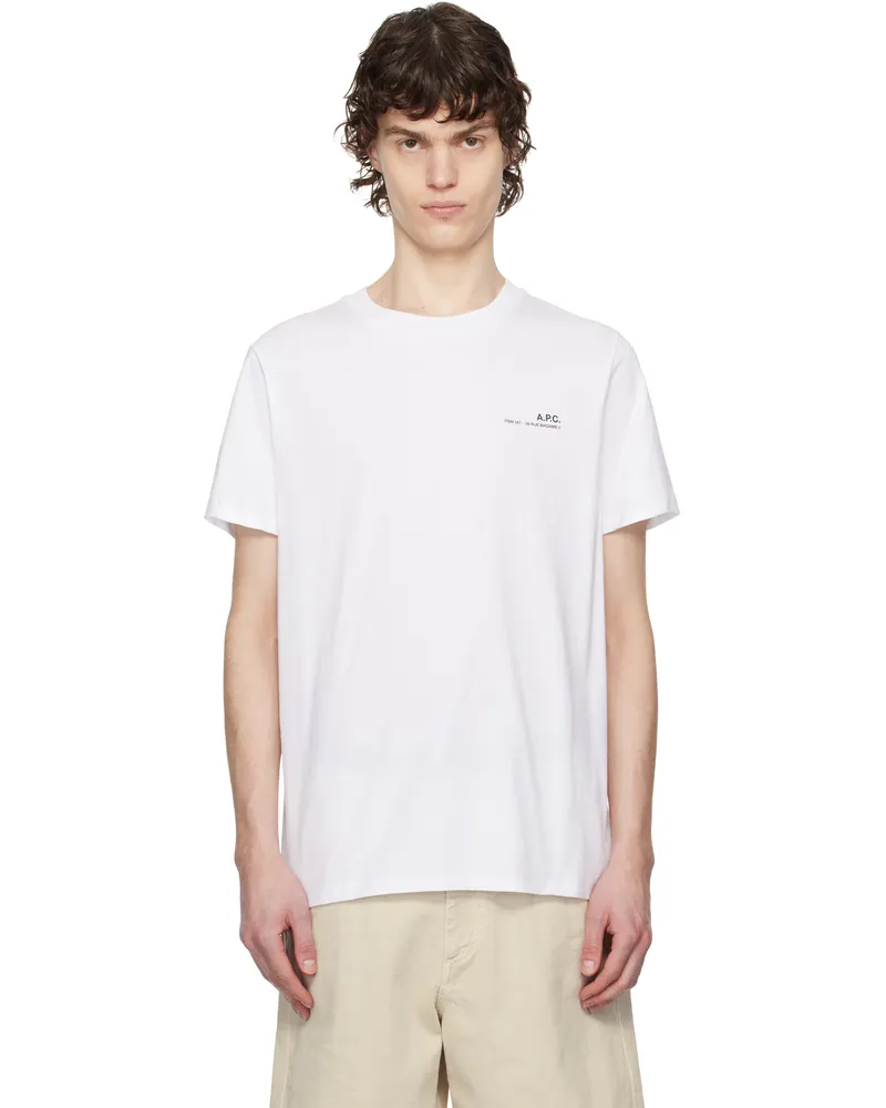 A.P.C. White Standard Item T-shirt Tag