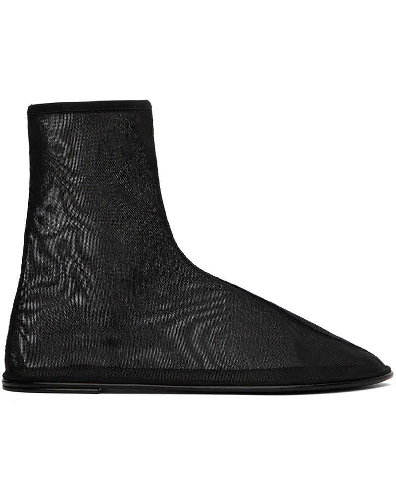 The Row Black Sock Boots Black