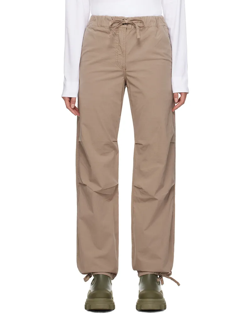 Ganni Beige Drawstring Trousers 765