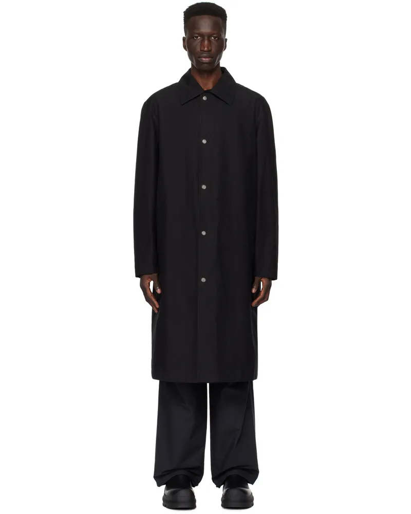 Jil Sander Black Printed Coat 001