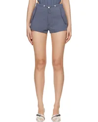 Dion Lee Gray Parachute Shorts Asphalt