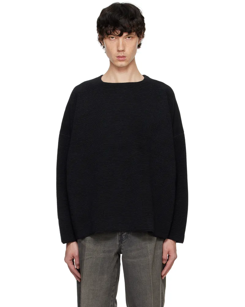 Fear of God Black Ottoman Straight Neck Sweater Melange