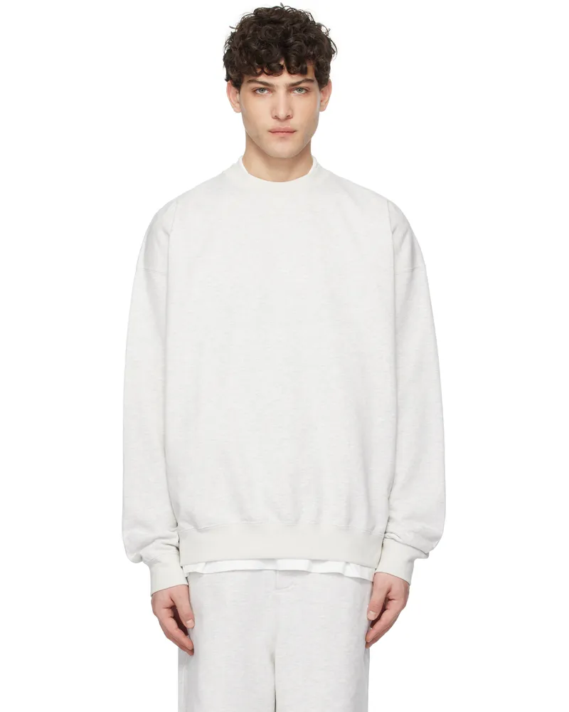 Y-3 Gray French Terry Crew Sweatshirt Lgreyh