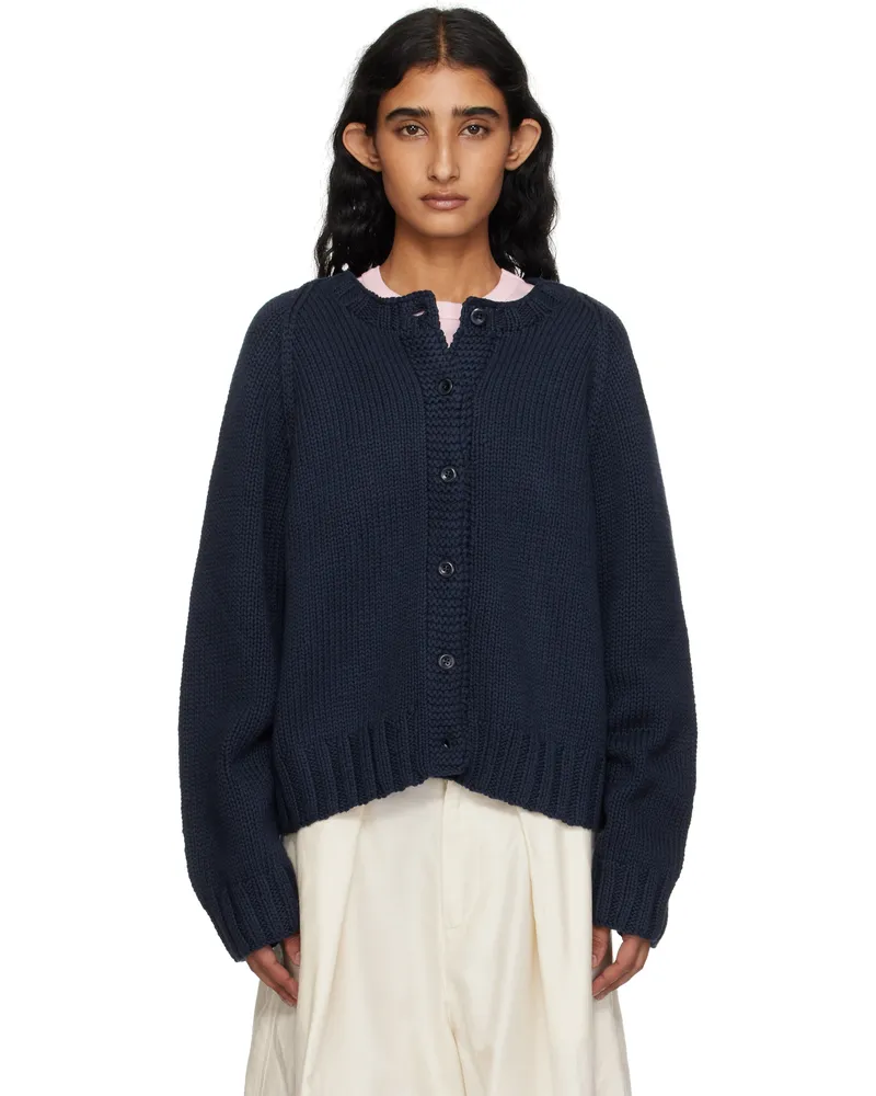 YMC SSENSE Exclusive Navy Atomic Cardigan 40