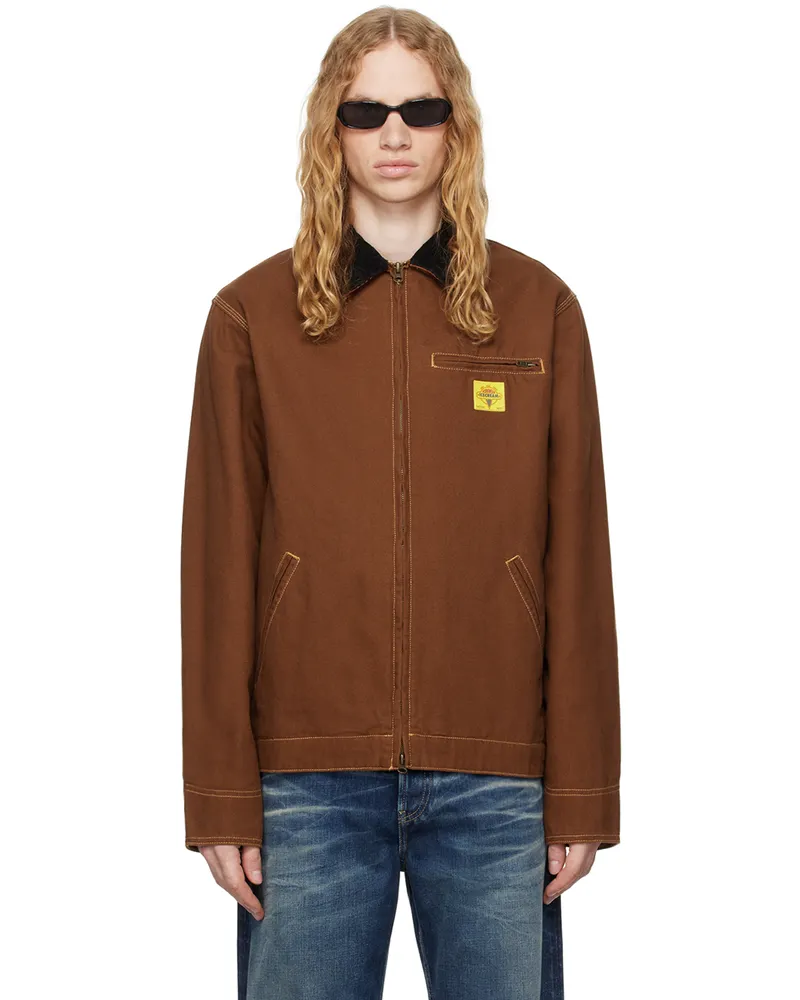 ICECREAM Brown Canvas Lined Work Jacket Brown