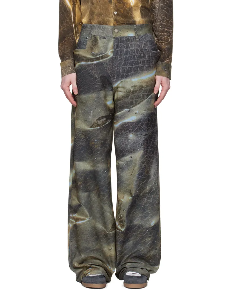 SERAPIS Khaki Golden Hour Jeans Print