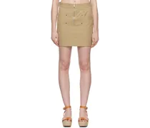 Taupe Teller Miniskirt