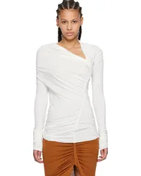 Rick Owens Lilies Off-White Elise Long Sleeve T-Shirt Milk