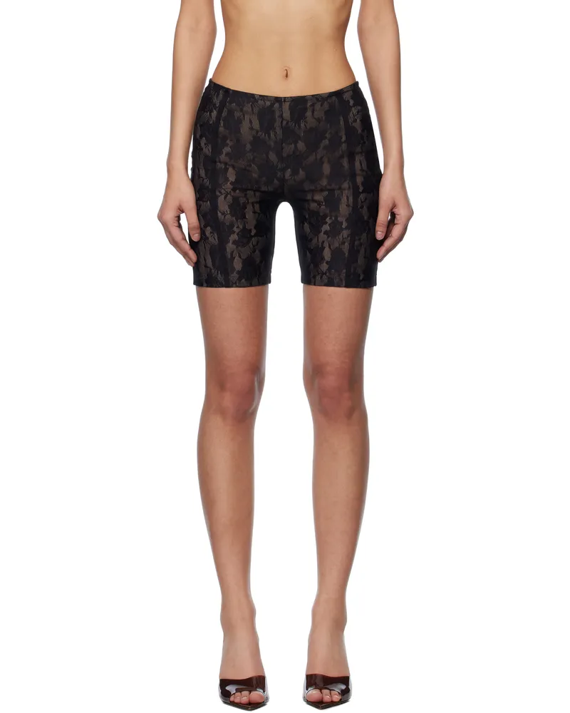 MISBHV Black Stella Lace Shorts Black