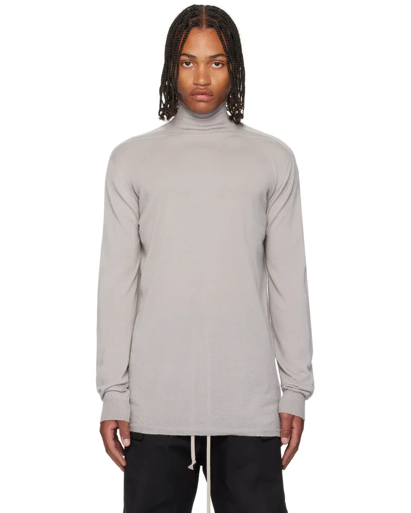 Rick Owens Gray Concordians Oversized Turtle Sweater 08