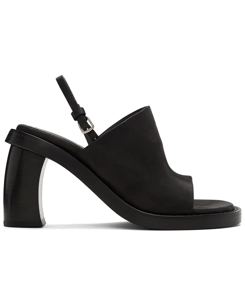 Ann Demeulemeester Black Calfskin Heeled Sandals 099