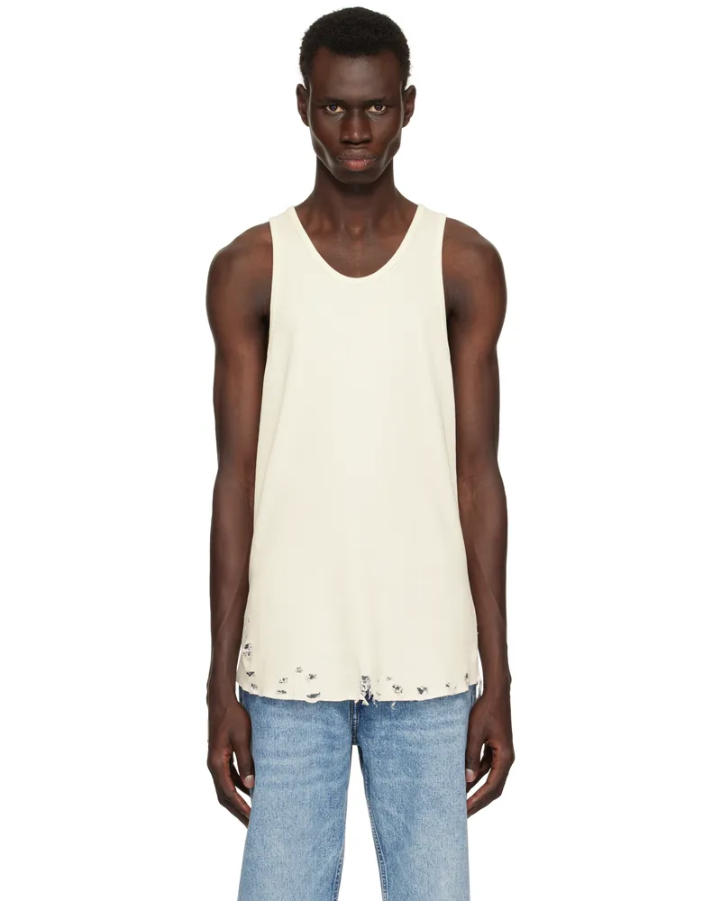 John Elliott + Co Off-White Folsom Thermal Tank Top Vintage
