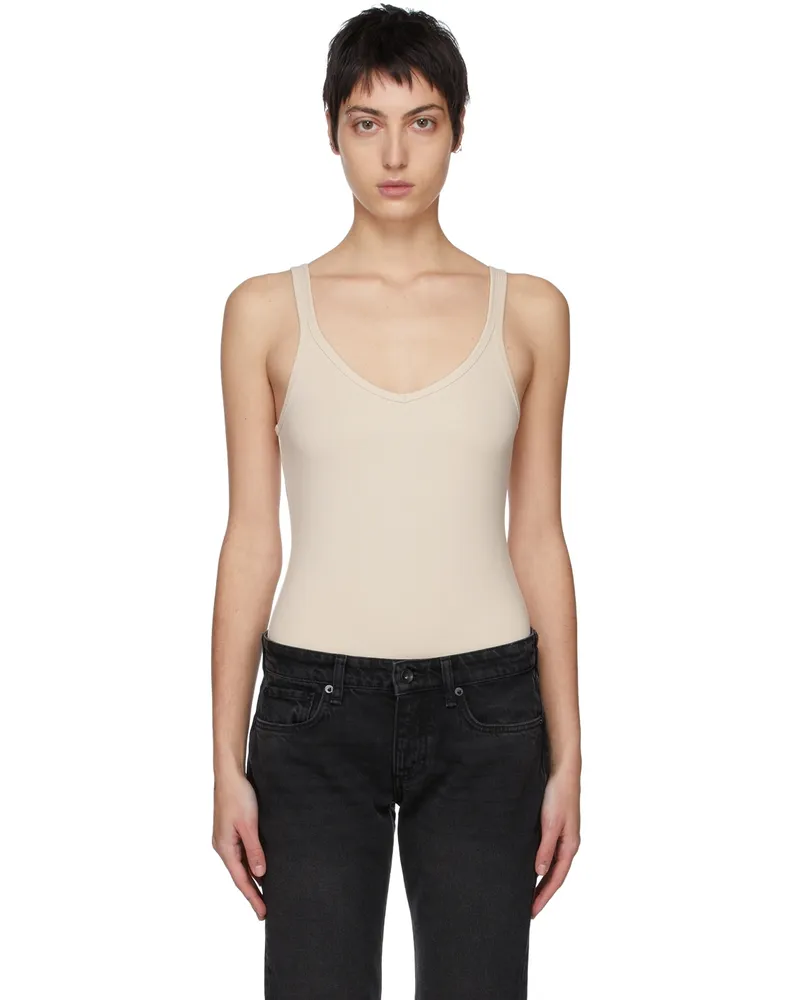 Rag & Bone Off-White Archetype Roxie Bodysuit Vanilla