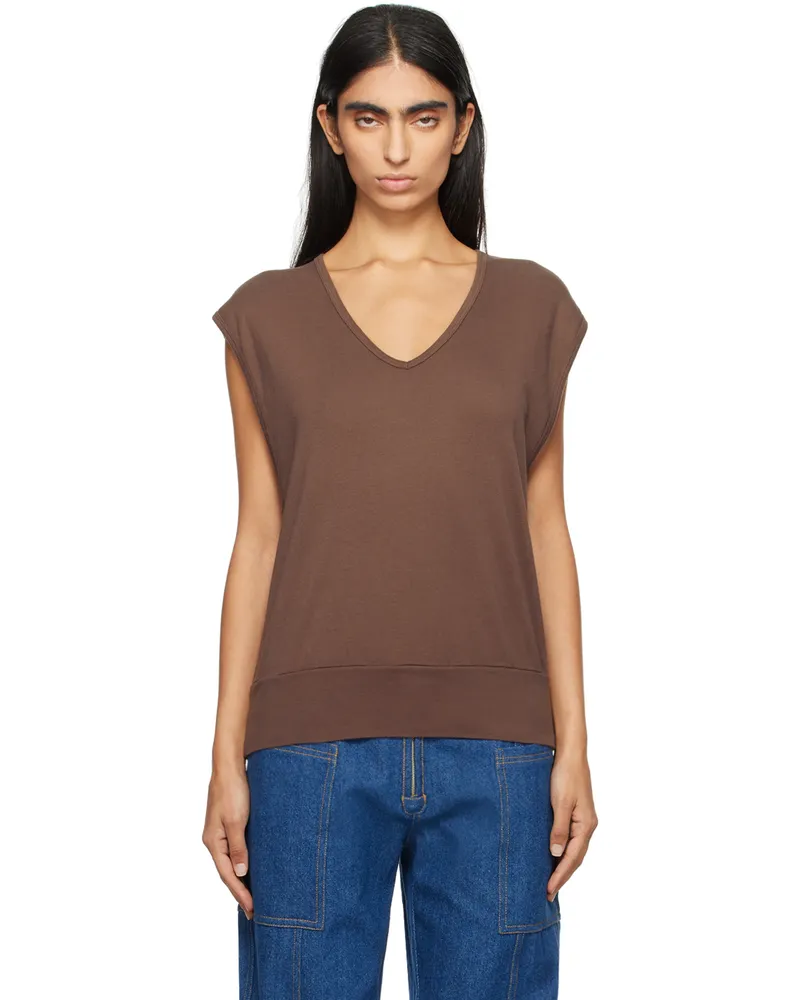 Gil Rodriguez Brown Billie Oversized Tank Top Chocolate