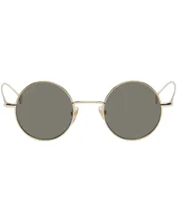 Gucci Gold Round Sunglasses Gold-gold-grey