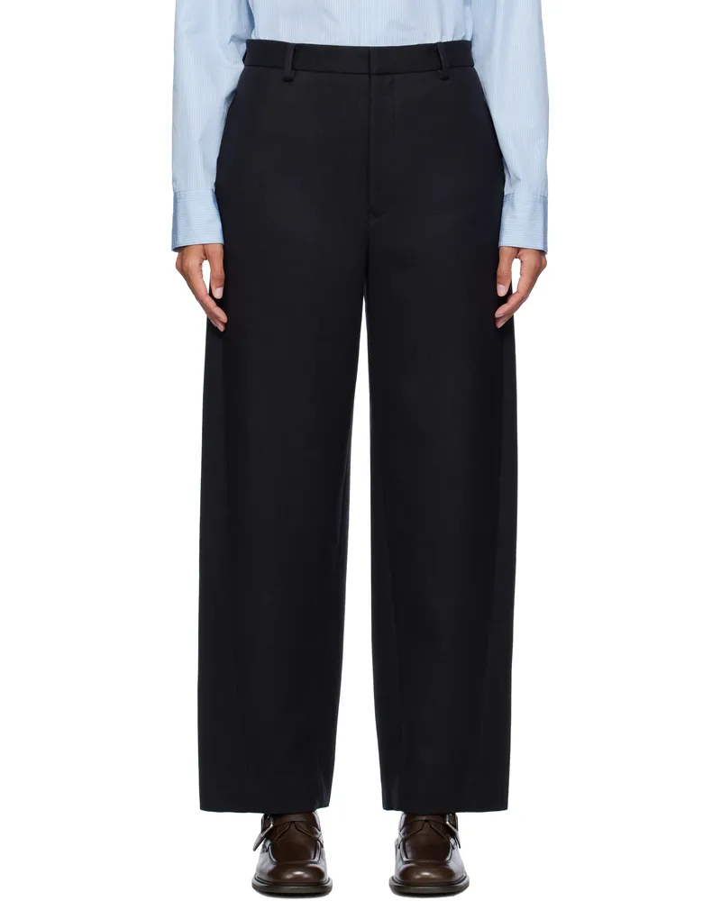 AURALEE Black Light Melton Trousers Top
