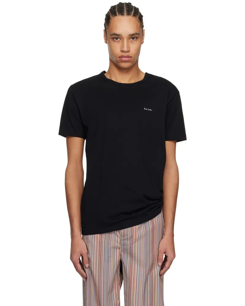 Paul Smith Three-Pack Black Organic Cotton Logo Lounge T-shirts 79