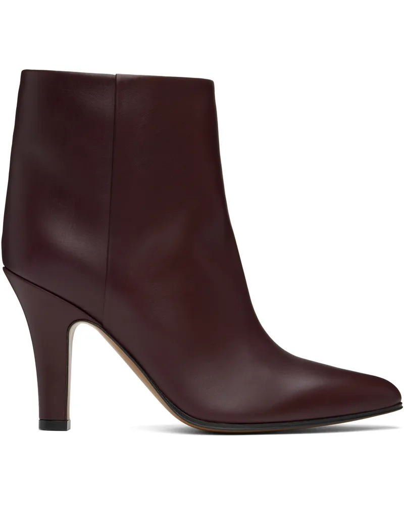 The Row Burgundy Prudens Boots Brbg