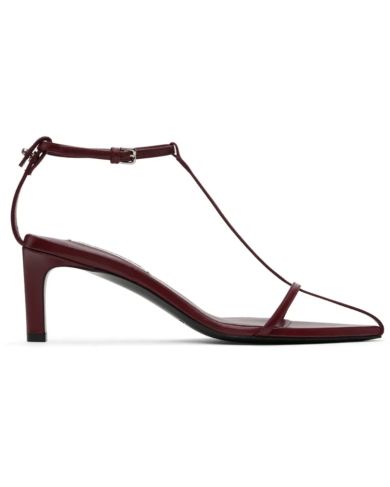 Jil Sander Burgundy High Heeled Sandals 609
