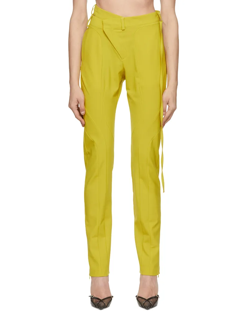 OTTOLINGER Yellow Polyester Trousers Lime