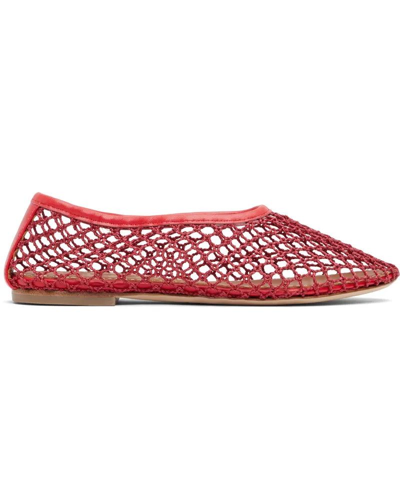 STAUD Red Alba Ballet Flats Rnet