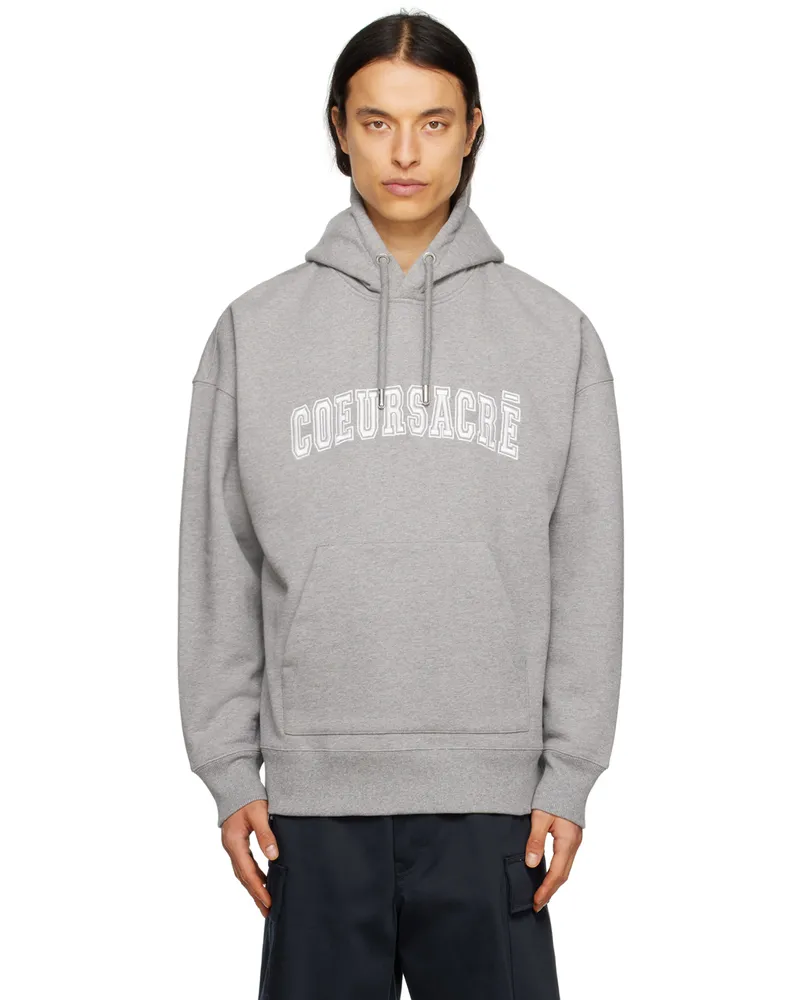 AMI Paris Gray 'Cœur Sacré' Hoodie Heather
