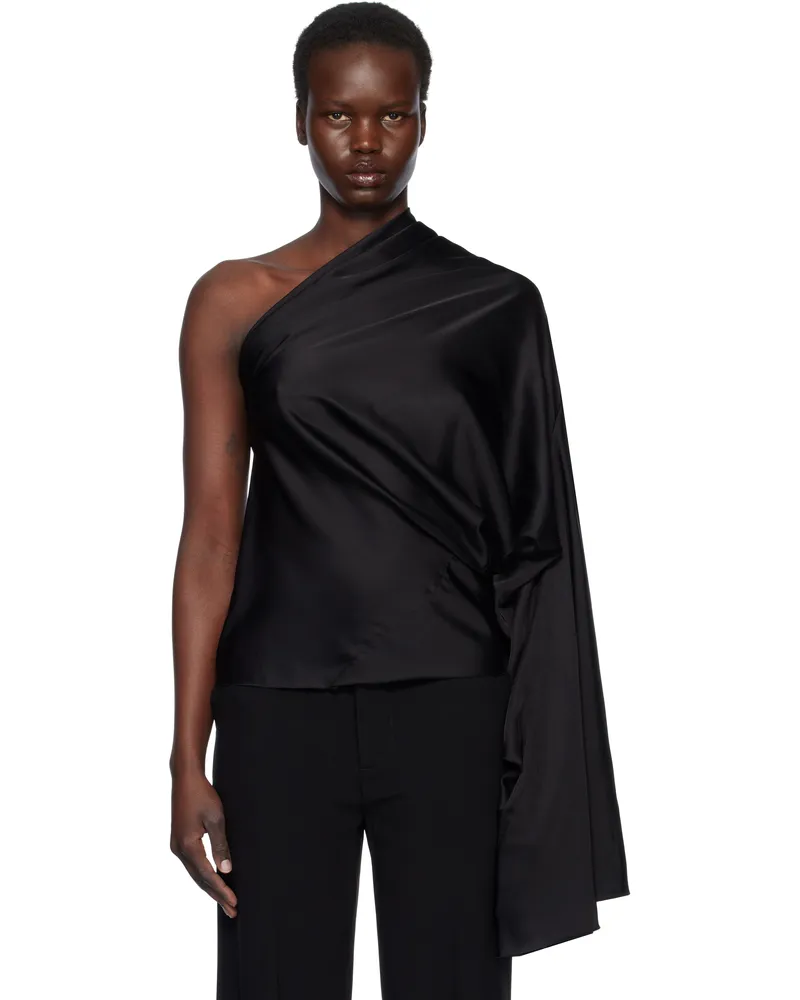 Rick Owens Black Hollywood One Sleeve Top 09