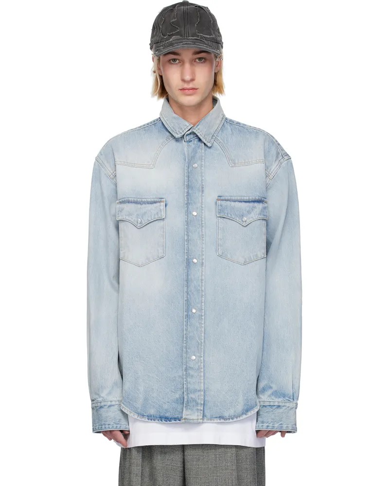 VTMNTS Blue Flap Pocket Denim Shirt Light