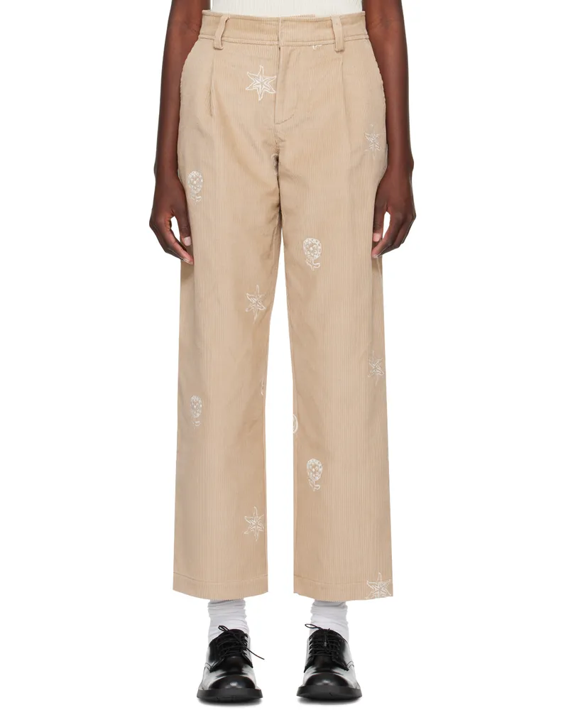 Soulland Beige Aidan Trousers Beige