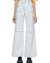 pushBUTTON Blue Stud Jeans Snow