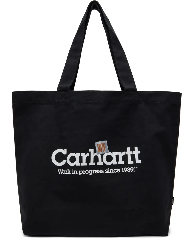 Carhartt WIP Black Canvas Graphic Tote 2ntxx