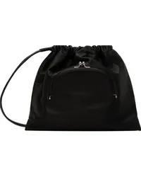 Yohji Yamamoto Black Soft Leather Metal Clasp Pochette Bag Black