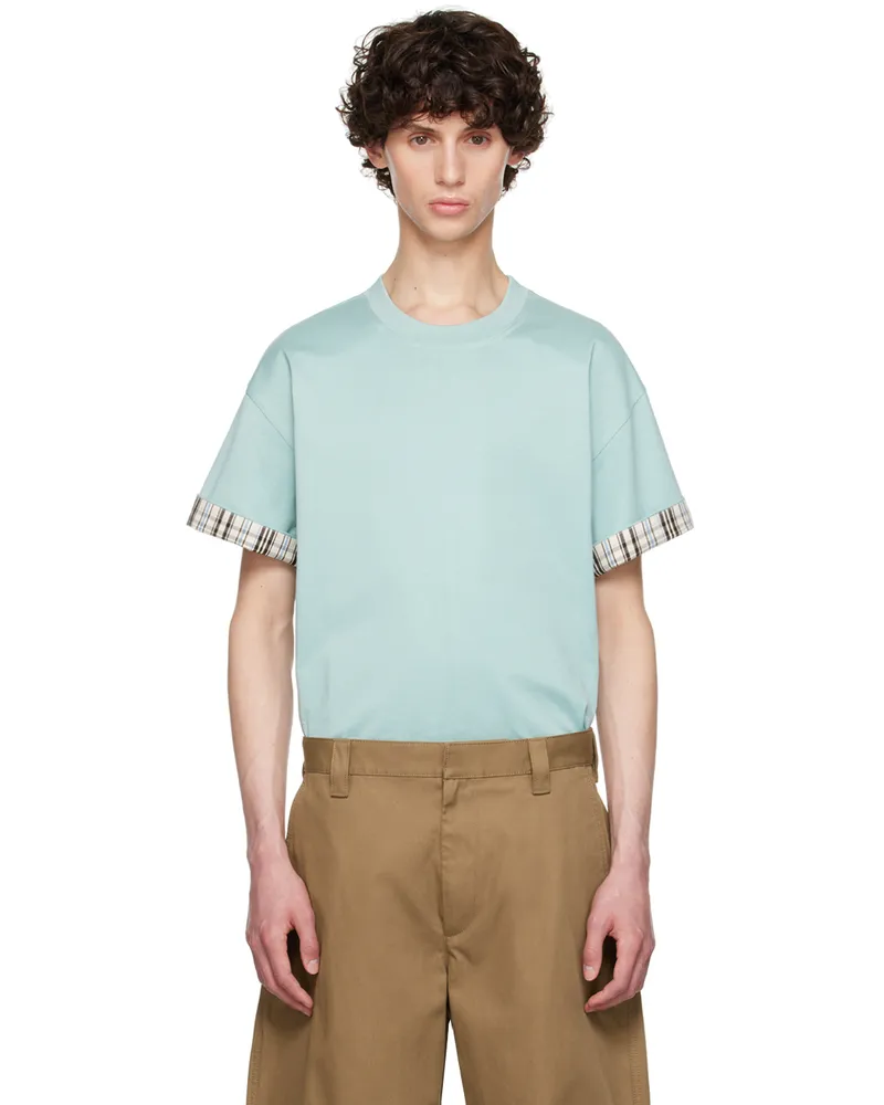 Bottega Veneta Blue Double Layer T-Shirt 3012