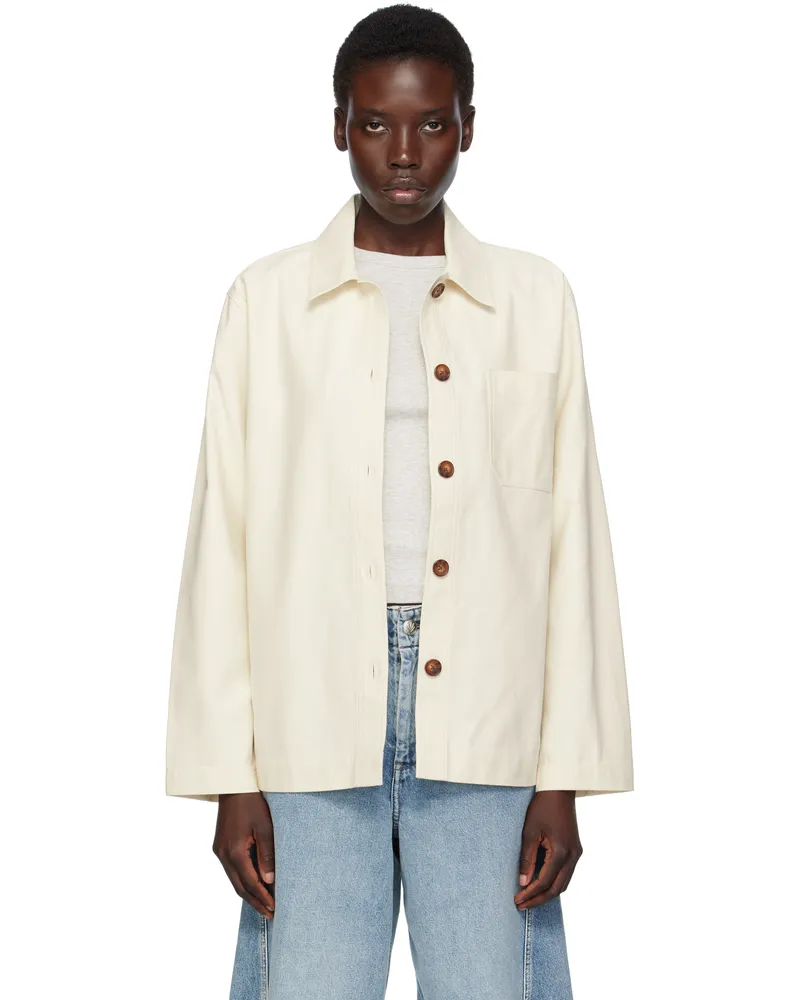 Rag & Bone Off-White Savannah Shirt Jacket Ivory