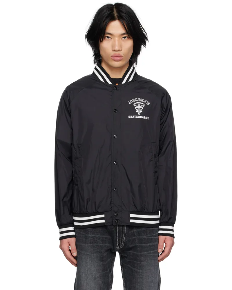 ICECREAM Black Printed Bomber Jacket Black