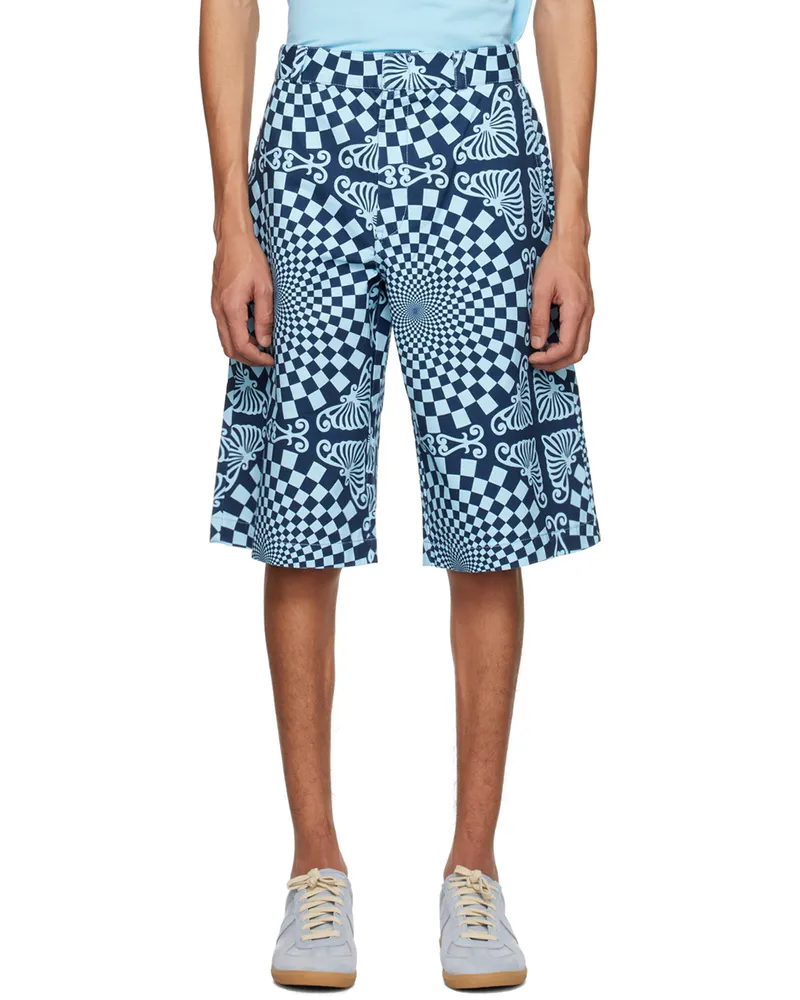 BLUEMARBLE Blue Folk Checkerboard Shorts Blu