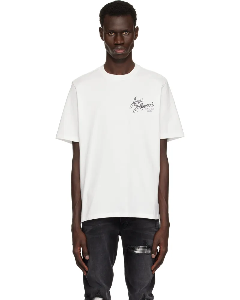 Amiri White 'Amiri Hollywood' T-shirt Ivory