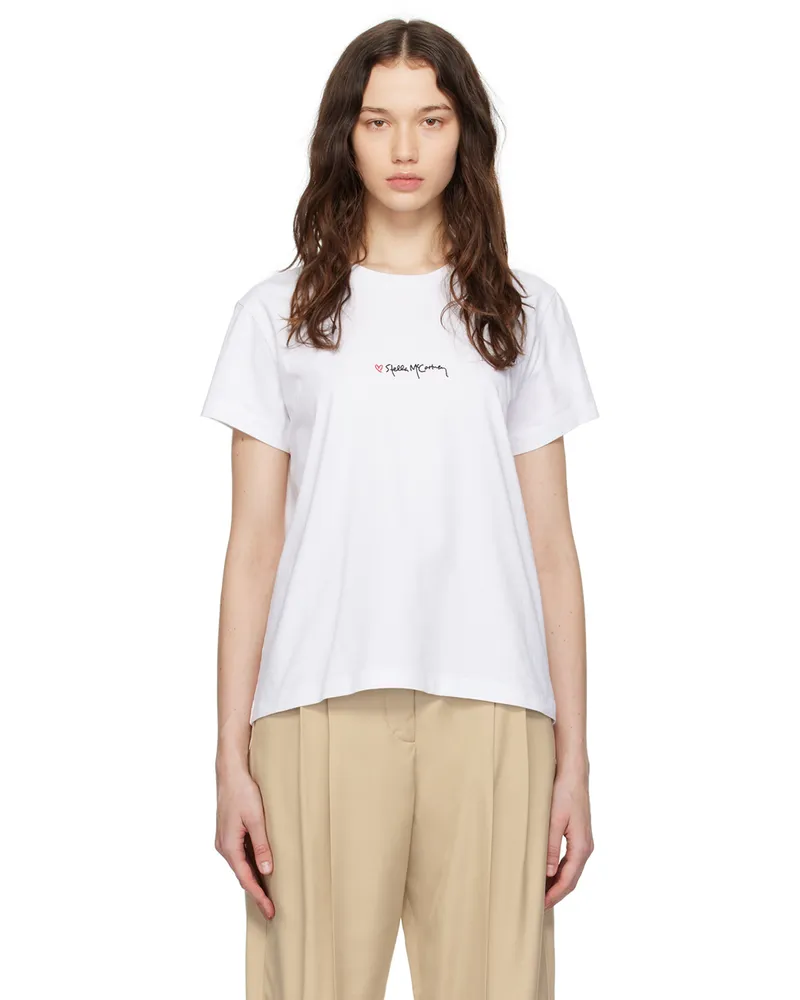 Stella McCartney White Iconics Love T-Shirt 9000