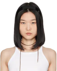 Sophie Buhai Black Thin Bessette Headband Noir