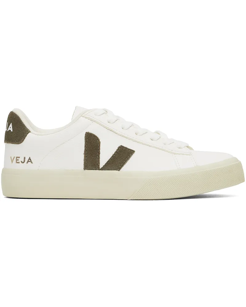 VEJA White Campo ChromeFree Leather Sneakers White_kaki