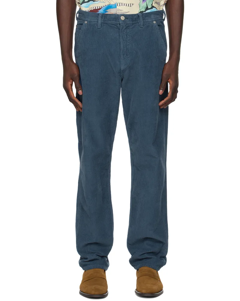 Paul Smith Blue Five-Pocket Trousers 46