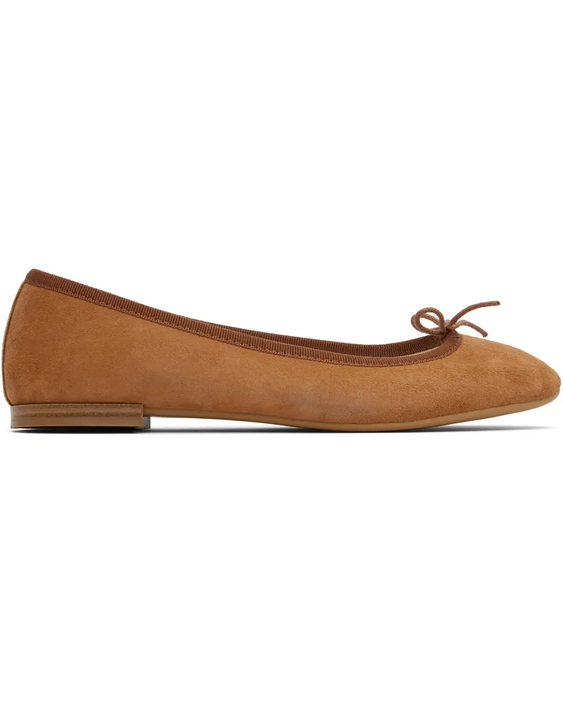 Repetto Orange Cendrillon Ballerina Flats Cannelle