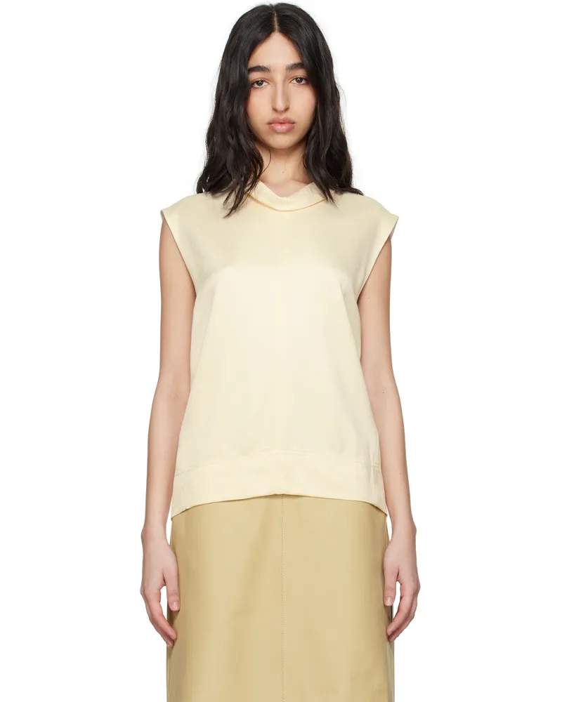 Totême Off-White High Neck Top Ecru